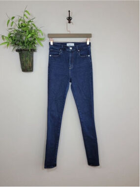 AF 2 Abercrombie & Fitch Super Skinny High Rise Jeans Dark Blue Indigo Wash 26